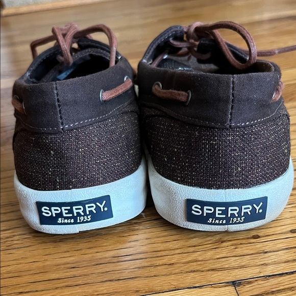 Sperry Men's Dark Brown Boat Shoes - Picture 2 of 8